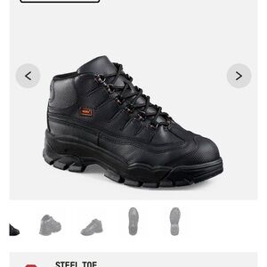 WORX by Red Wing Shoes Men's 5501 Steel Toe Boots Slip Resistant Size 9 WW